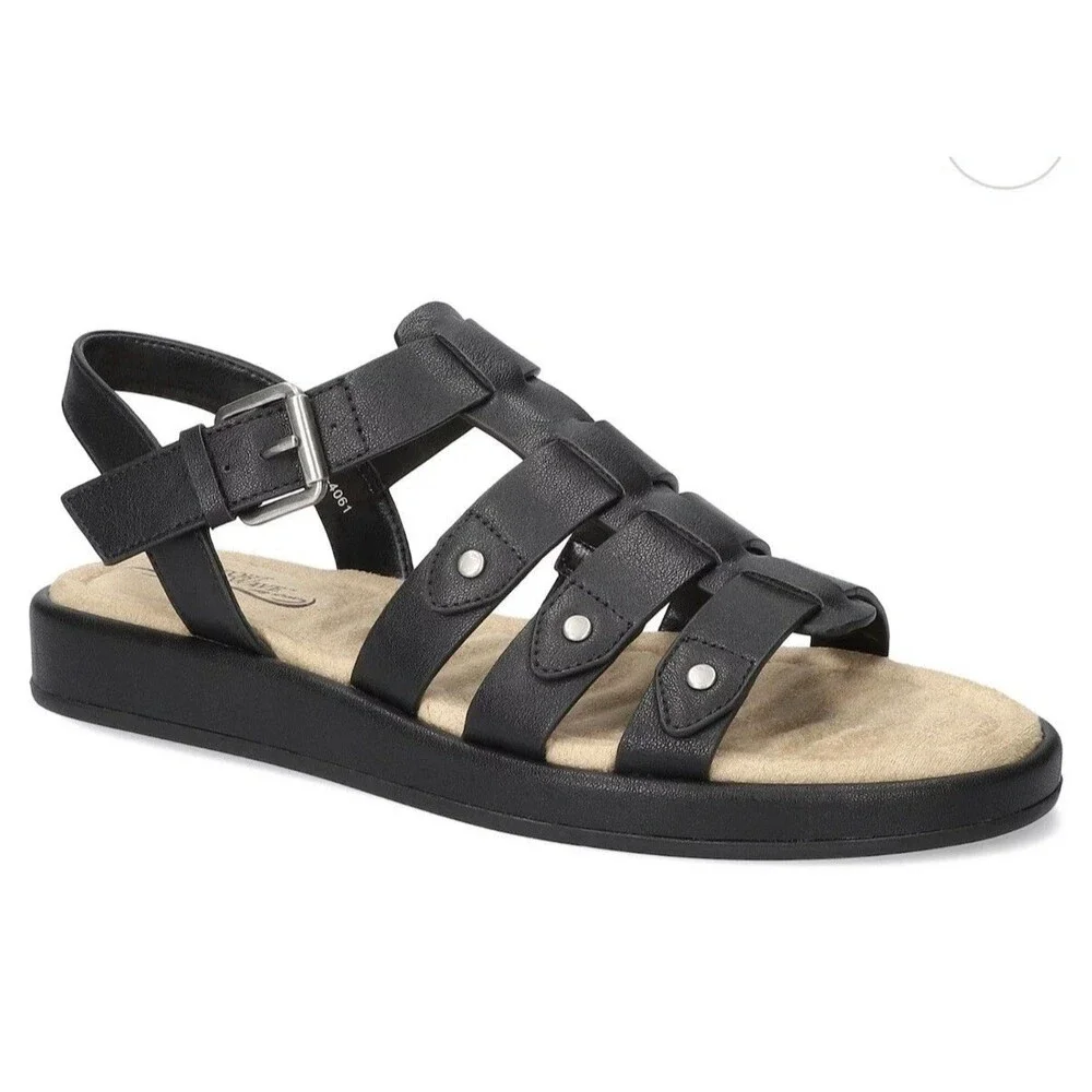 EUC Easy Street Chirp Women’s Gladiator Platform Sandals Size 10 Black